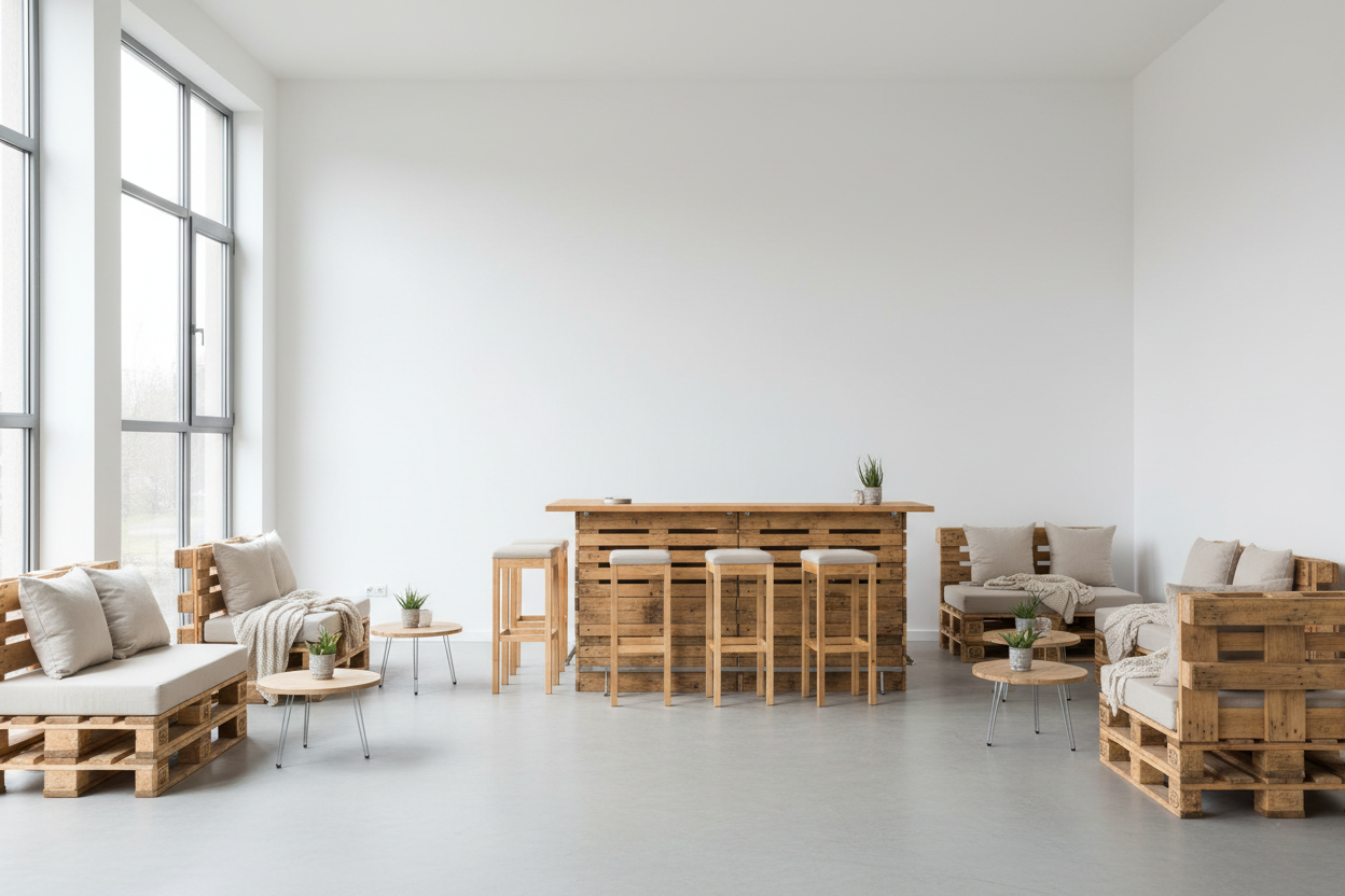 Gastro- und Event-Möbel aus recycelten Europaletten