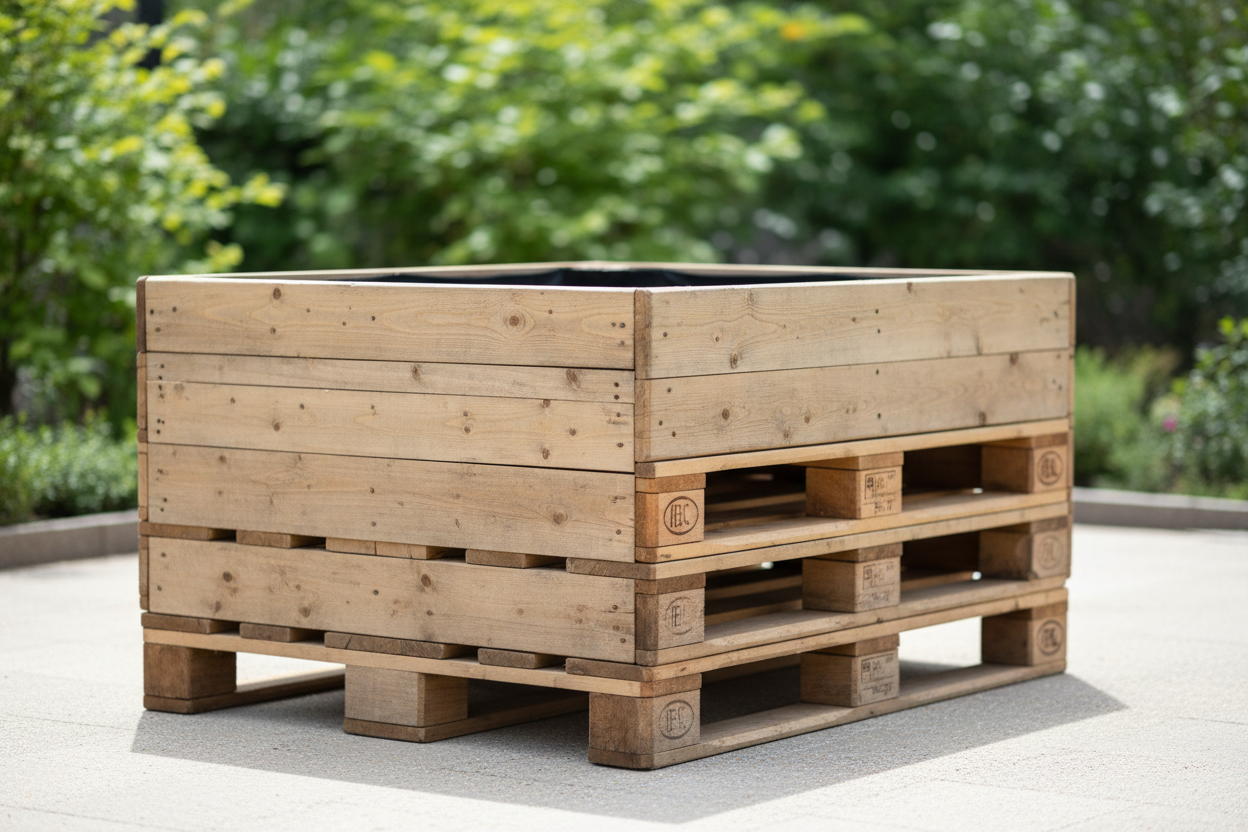 Hochbeet aus recycelten Europaletten - ideal für Gemüse, Kräuter und Blumen