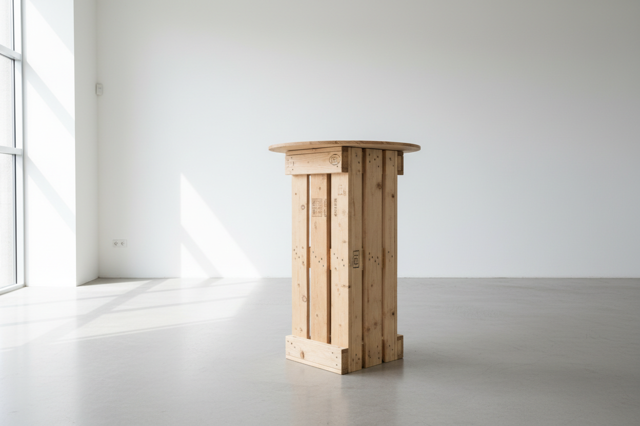 Stehtisch / Bistrotisch aus recycelten Europaletten