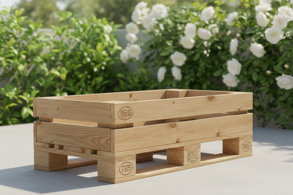 Pflanzkasten / Blumenkasten aus recycelten Europaletten