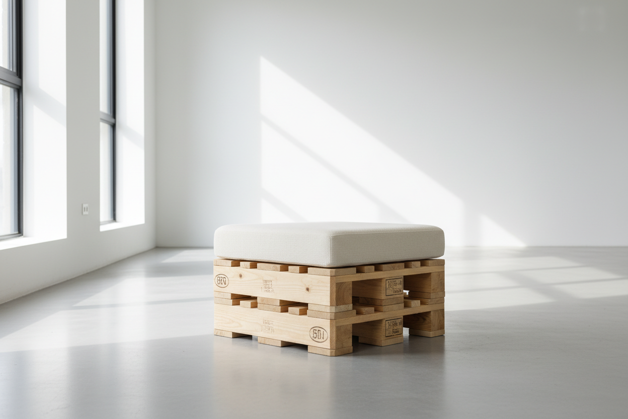 Hocker Sitzhocker aus recycelten Europaletten - robust und vielseitig einsetzbar