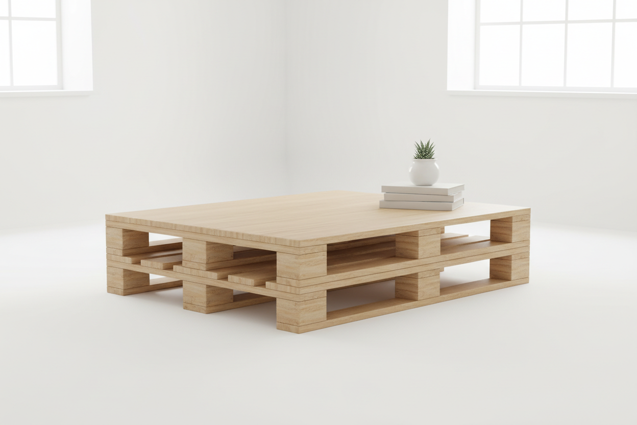 Lounge-Tisch aus recycelten Europaletten