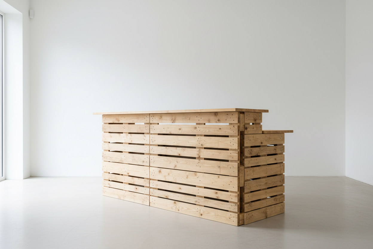 Theke / Bar aus recycelten Europaletten