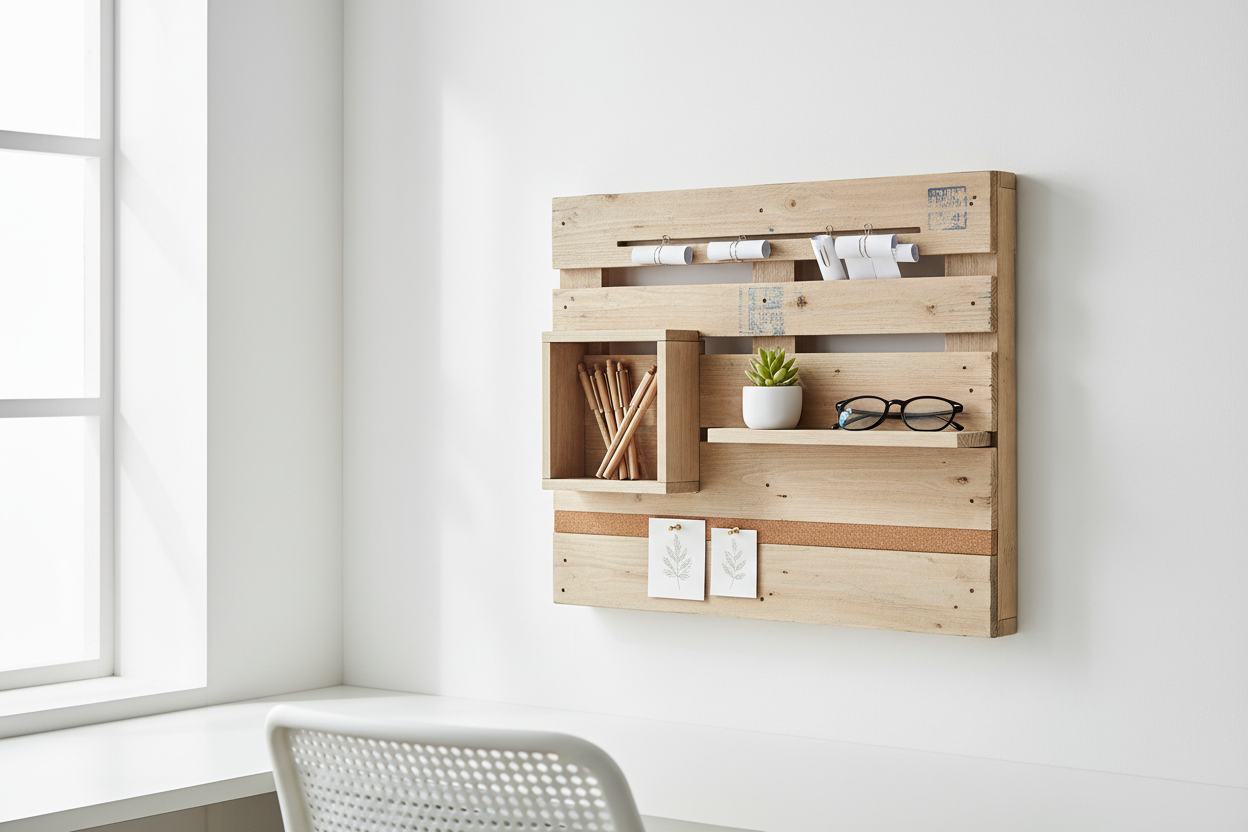 Pinnwand / Organizer aus recycelten Europaletten