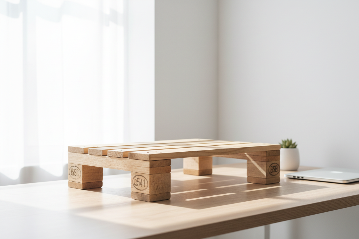 Monitorständer / Bildschirmerhöhung aus recycelten Europaletten