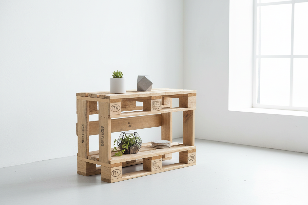 Standregal klein aus recycelten Europaletten - kompakt und vielseitig